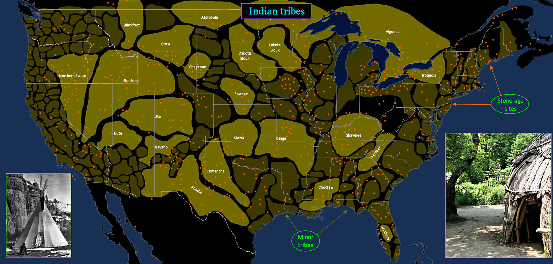 Indian tribes map